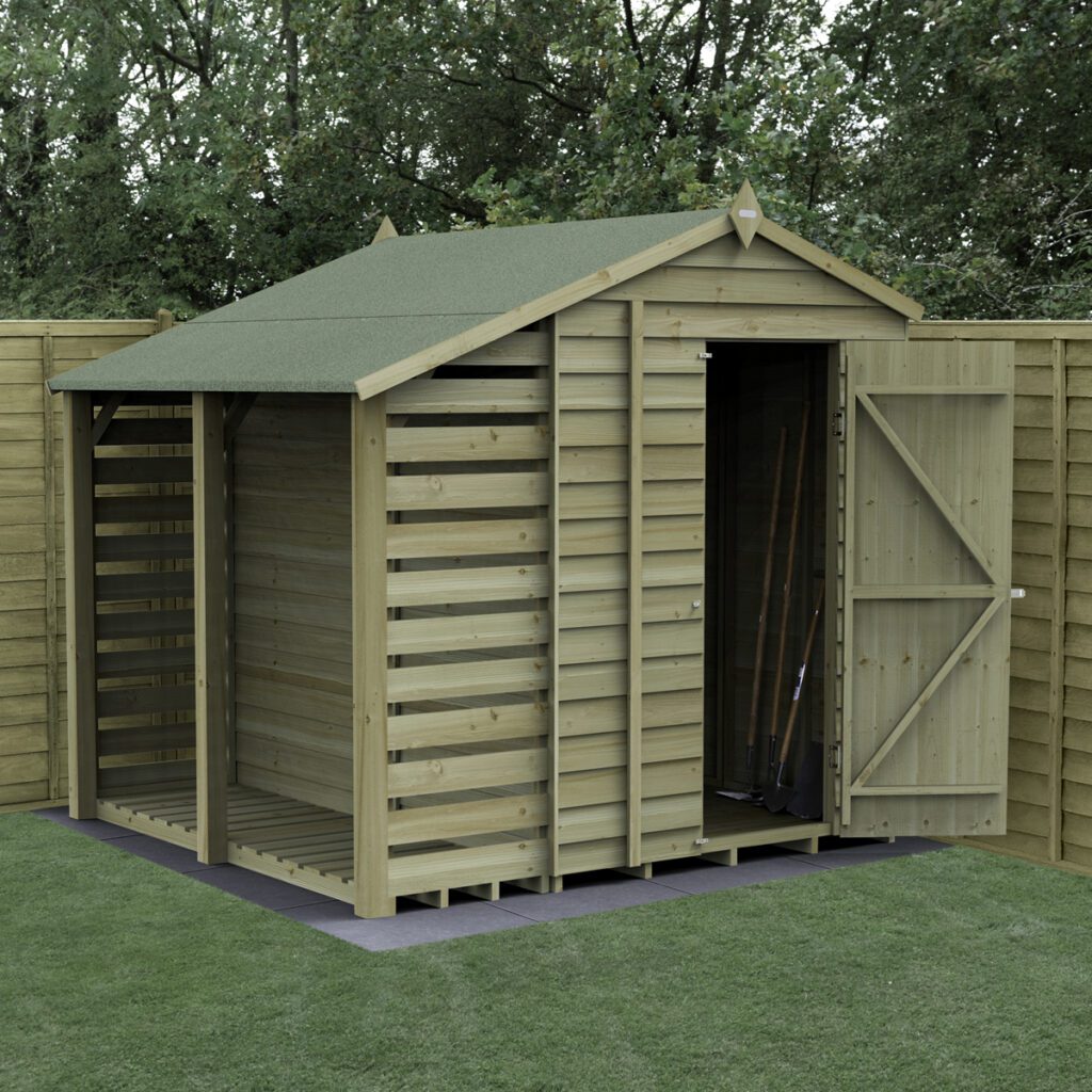 4LIFE Apex Shed 5×7 – Single Door – No Windows –  With Lean-To 5013053200728 2